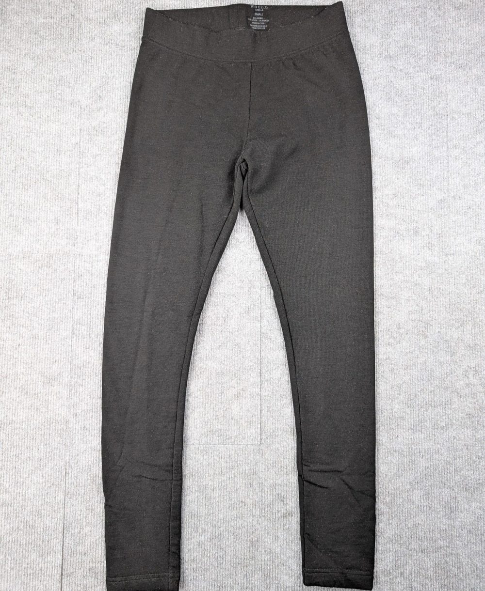 Woolx Stella Leggings Womens Small Merino Wool Base Layer Pull On Black Outdoors